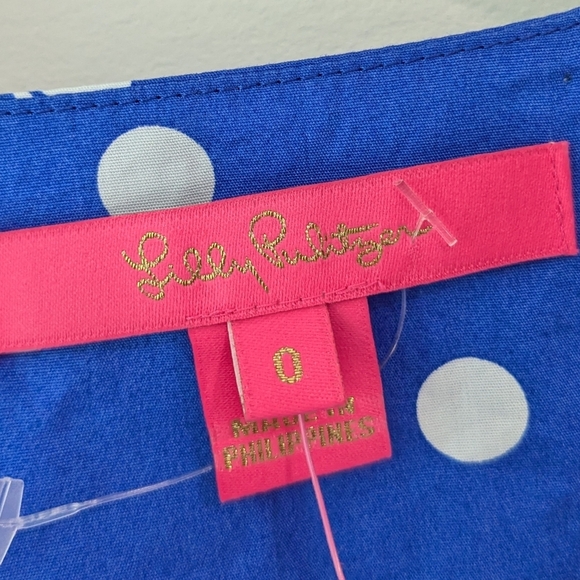 Lilly Pulitzer Kara Cotton Wrap Top In Blue Grotto Hotter Spot - Picture 3 of 7